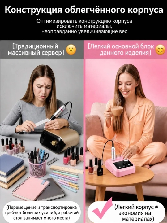 Аппарат для маникюра и педикюра с педалью фрезер для ногтей профессиональный электрический
