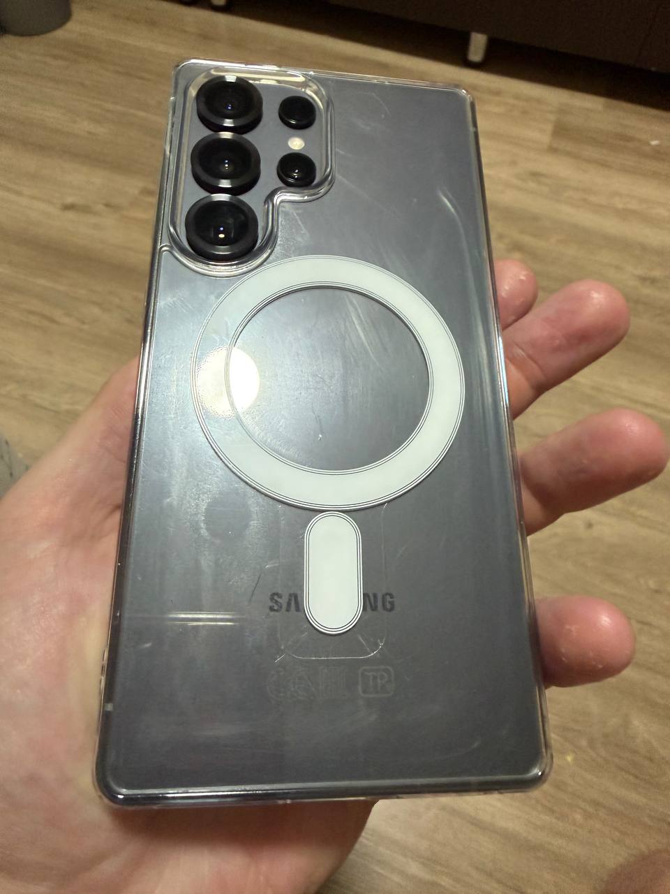 Samsung g‘ilofi S26, S25, S24, S23 Ultra shaffof silikon