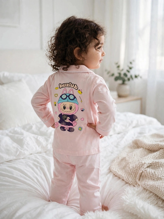 Детская пижама LABUBU Pushti Pijama, 2-5 лет, 95% хлопок, лиловый и розовый