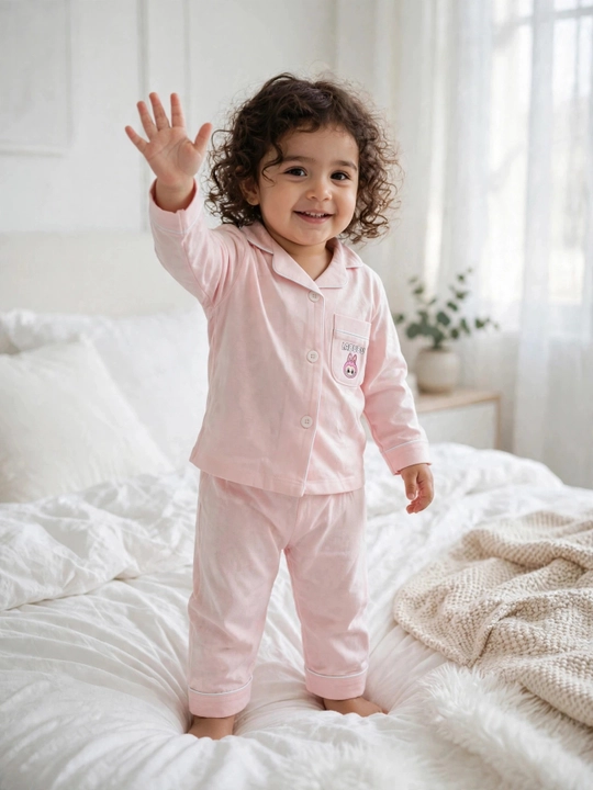 Детская пижама LABUBU Pushti Pijama, 2-5 лет, 95% хлопок, лиловый и розовый
