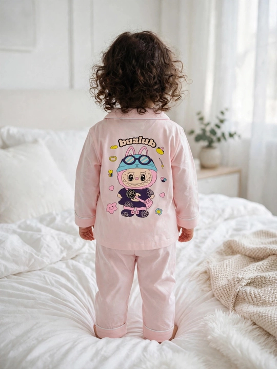 Детская пижама LABUBU Pushti Pijama, 2-5 лет, 95% хлопок, лиловый и розовый