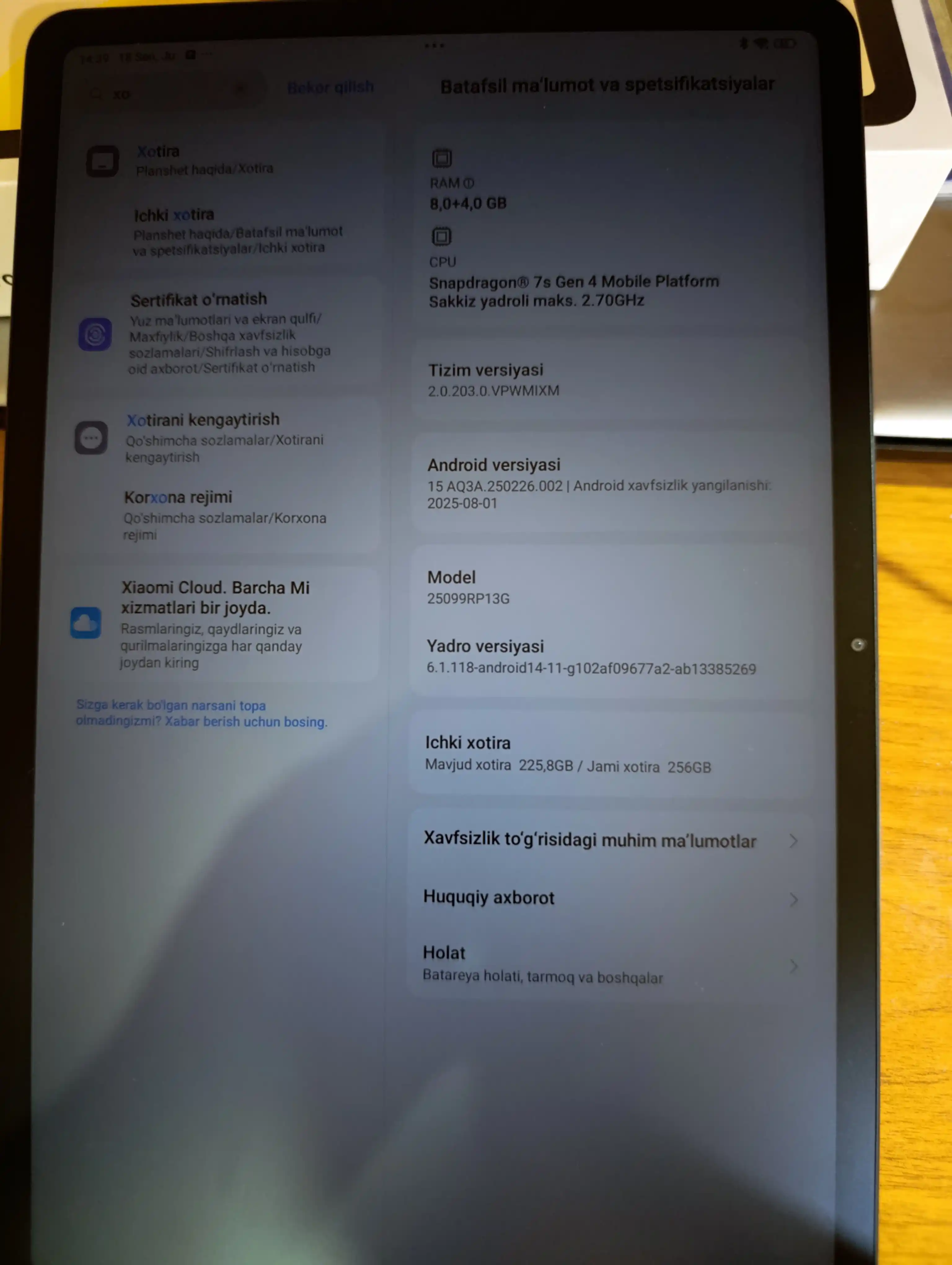 Planshet Xiaomi Redmi Pad 2 Pro  Wi-Fi