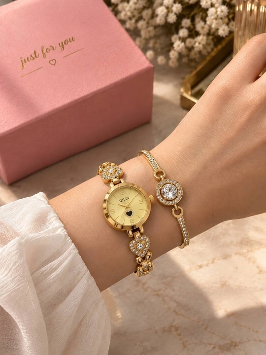 Ayollar uchun soat va bilaguzuk sovg‘a to‘plami «Just for you»