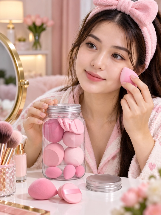 Мягкие спонжи для макияжа beauty blender набор косметических губок