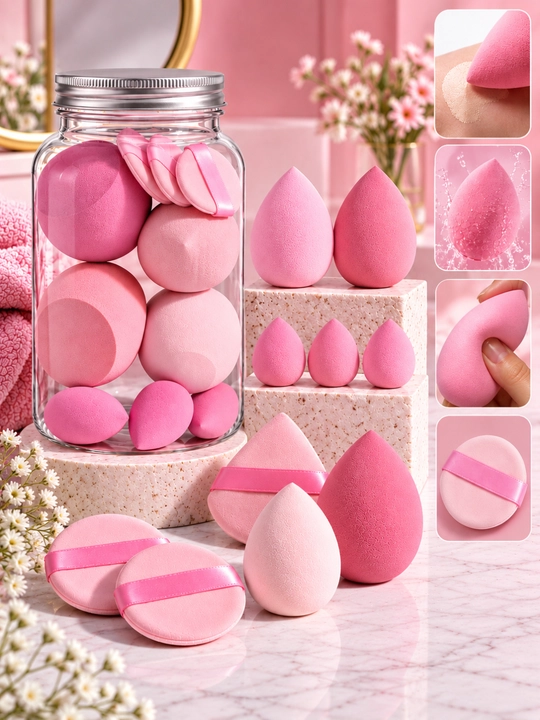 Мягкие спонжи для макияжа beauty blender набор косметических губок