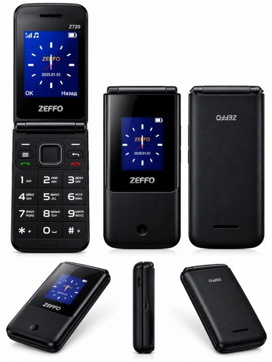 Tugmali telefon, yig‘ma legushka telefon, zeffo 2720, ikkita sim-karta