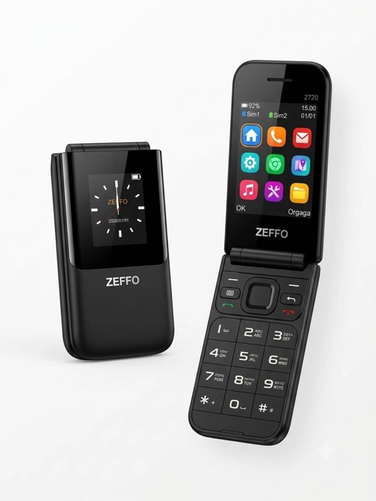 Tugmali telefon, yig‘ma legushka telefon, zeffo 2720, ikkita sim-karta