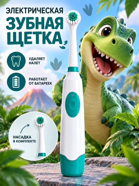 Elektr tish cho‘tkasi, avtomatik tish tozalagich, dumaloq nasadka, tish va milk parvarishi - 