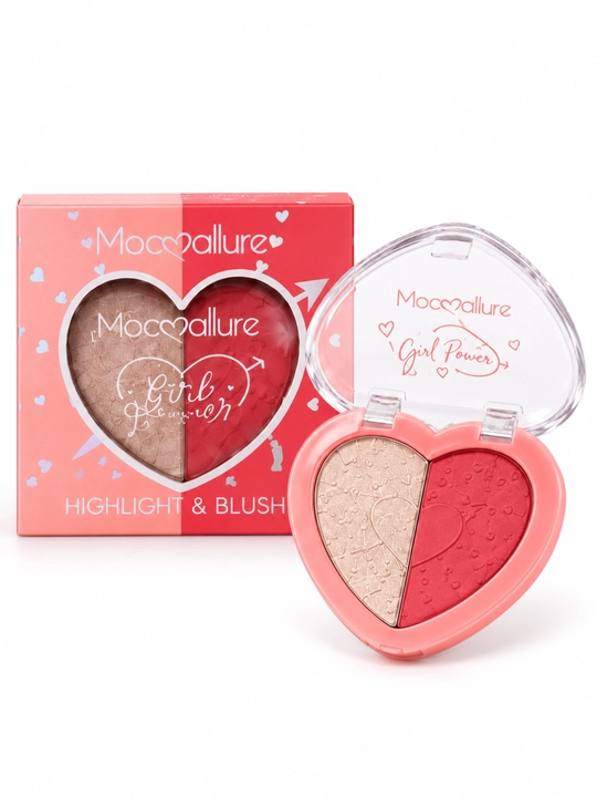Rumyana va xaylayter Moccallure Girl Power 2 tasi 1 da, yurak shaklidagi paletka