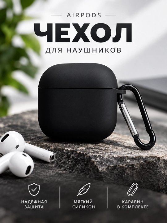 AirPods 1/2, 3, 4, AirPods Pro, AirPods Pro 2, AirPods Pro 3 uchun zamonaviy g‘ilof - 