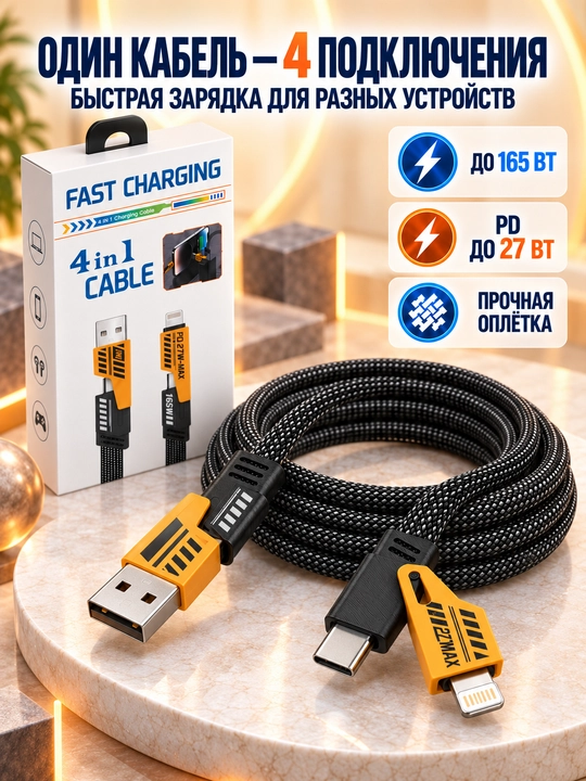 Tezkor zaryadlash kabeli, Telefon uchun zaryad va ma’lumot kabeli, zaryad simi USB kabel - 
