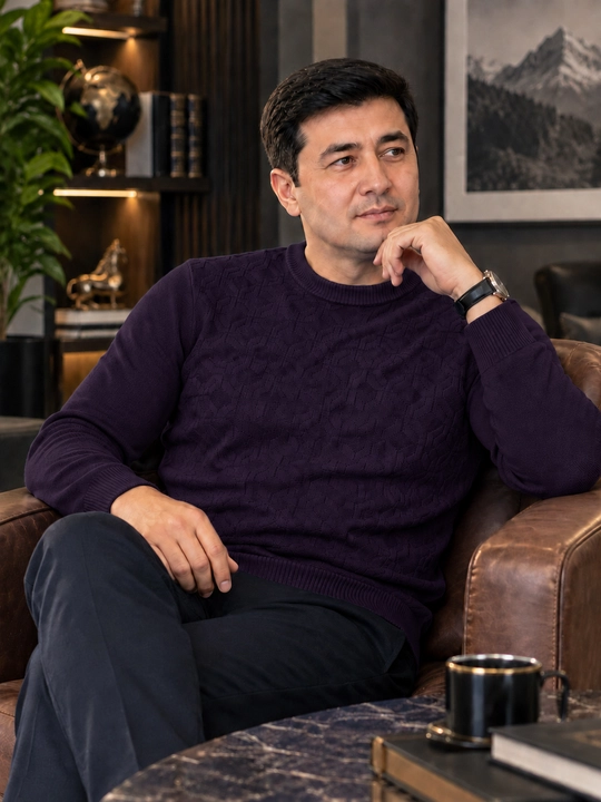 Erkaklar uchun ulkan sviter, katta o‘lchamli to‘qilgan trikotaj jemper, kuz, qish, bahor