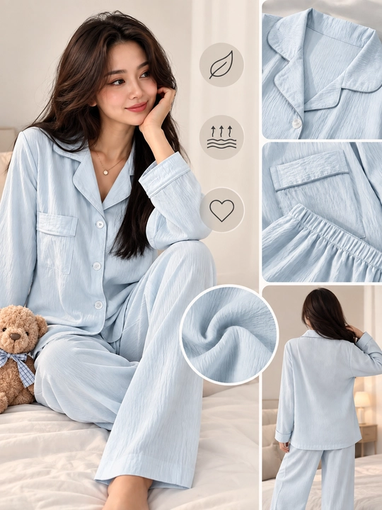 Ayollar uchun pijama, uy kostyumi, yumshoq pijama, qulay uy kiyimi