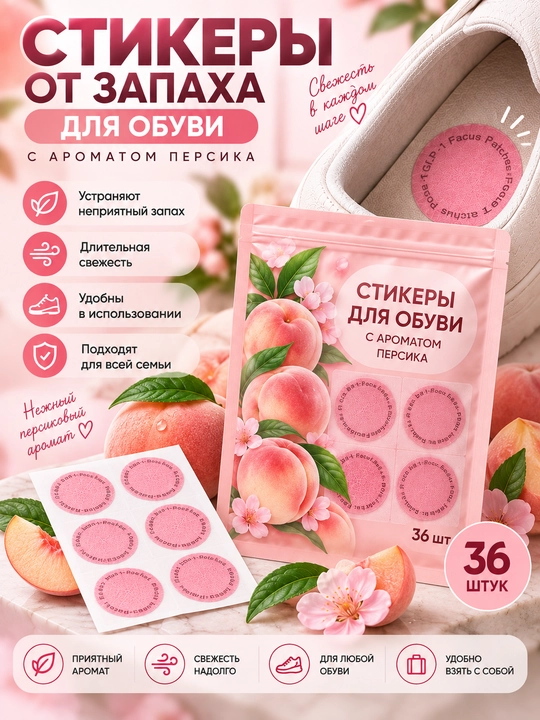 Oyoq kiyim uchun hidga qarshi stikerlar, 36 dona - 