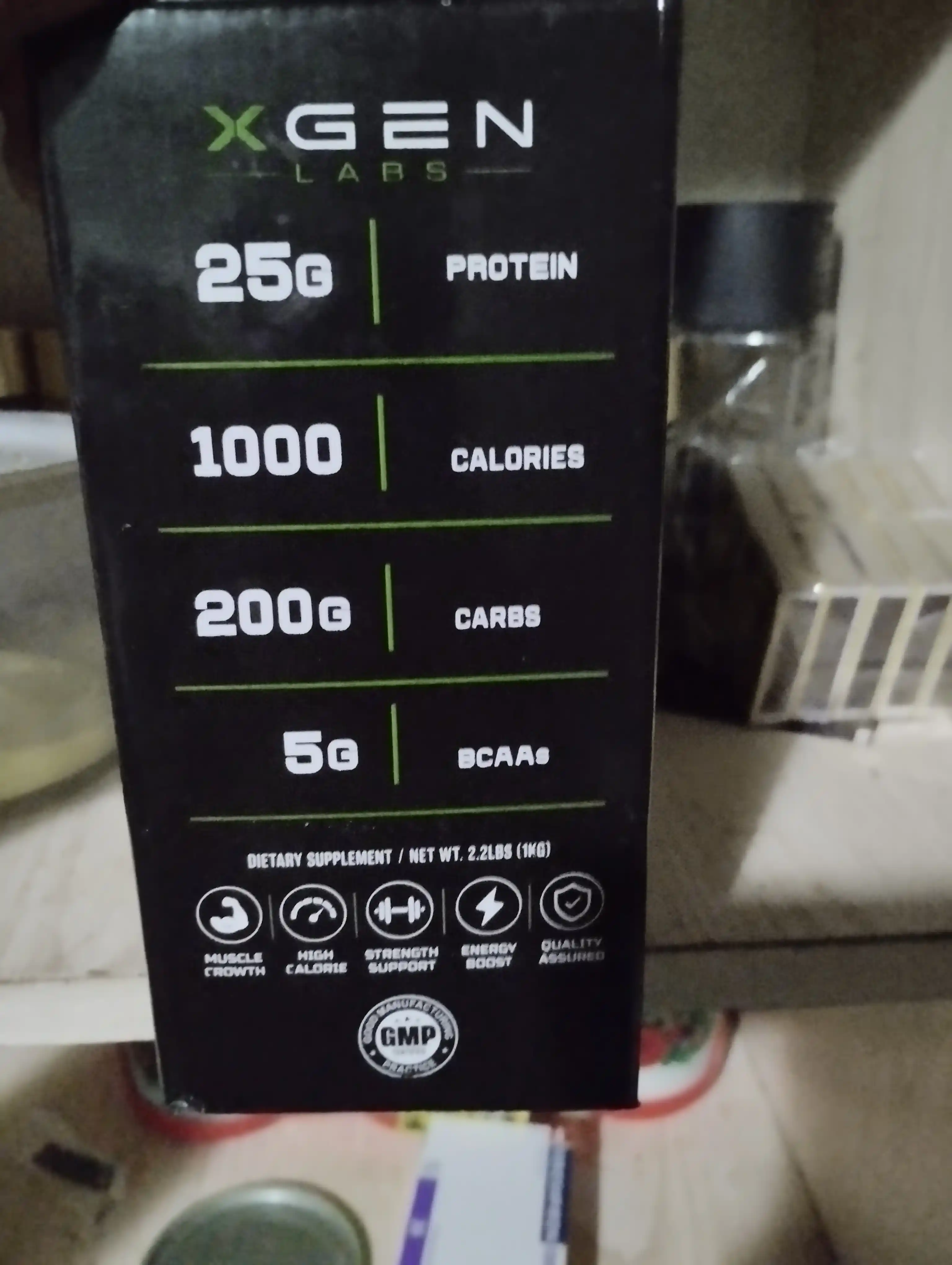 Mushak massasini oshirish uchun MUSCLE GAINER geyneri, 1-3-7 kg