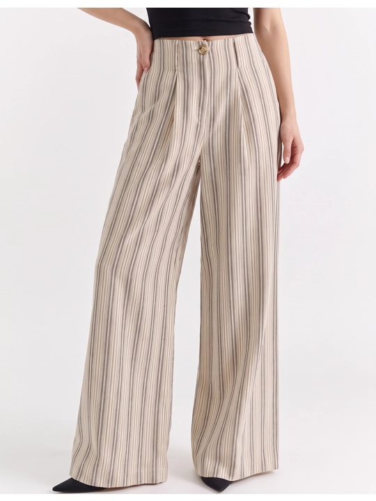 Женские брюки UMA Wide Leg в вертикальную полоску