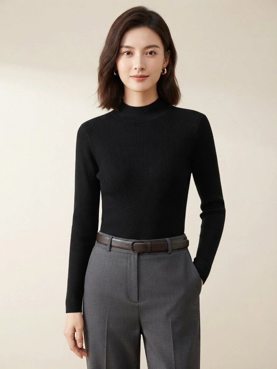 Sviter ayollar uchun, vodalazka, S-XL razmerlariga mos, kuz, qish, bahor mavsumiga