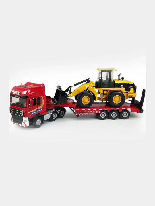 Игрушечный набор строительной техники, грузовик с экскаватором Truck Engineering Vehicle