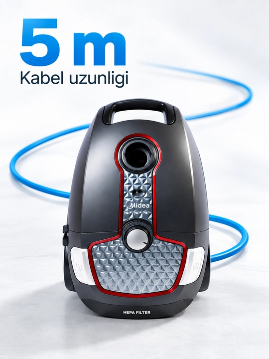 Midea MVC5516-G changyutgich, 3 l chang qopi, maksimal quvvati 2000 Vt