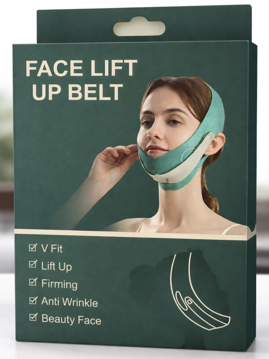 Osilgan yuzni ko'taruvchi, ajin yozuvchi, liftingni 2 karra oshiruvchi kamarli yuz bandaji