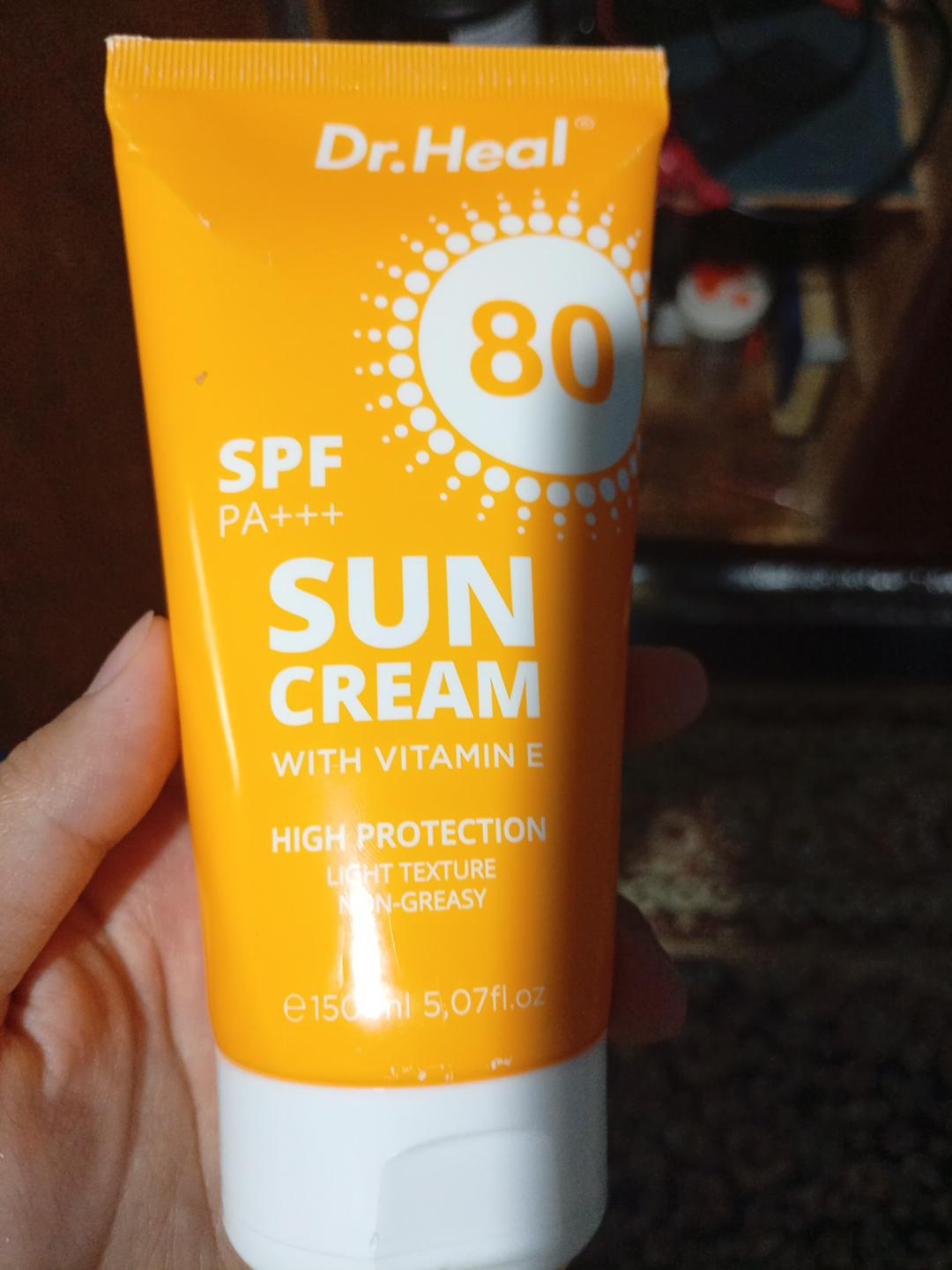 Крем солнцезащитный Dr Heal SPF 80 PA+++, кокосовое масло и витамин Е, 150 мл