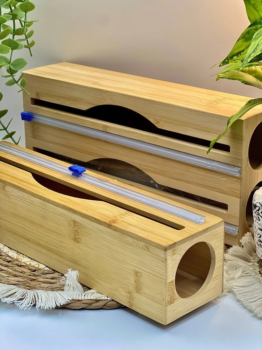 Folga va rulonlar uchun zamonaviy bambuk organayzer