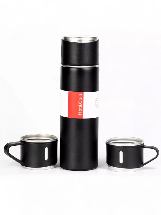 Ichimliklar uchun termos-termokrujka, 3 ta finjonli sovg‘a to‘plami, 500 ml