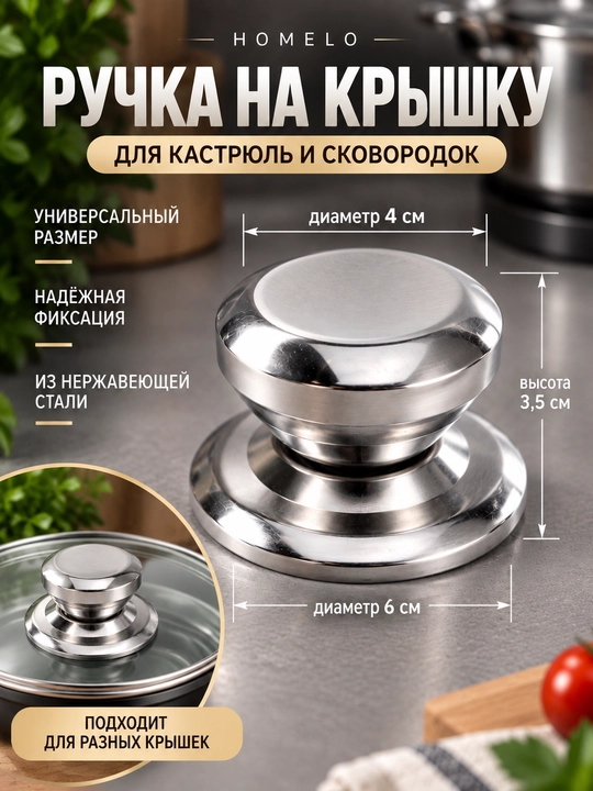 Держатель крышки, Ручка для крышки кастрюли и Деревянная ручка, Деревянная ручка - 