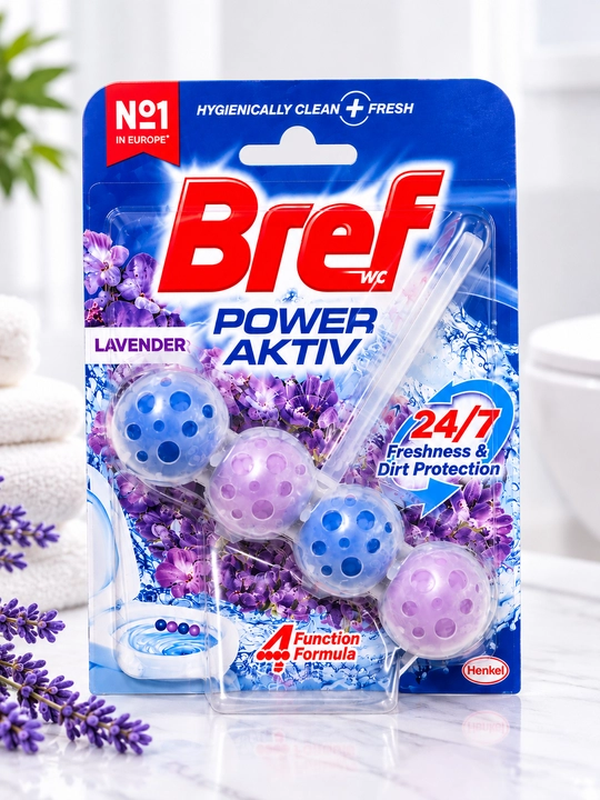 Bref Power Aktiv Classic —Dezinfeksiya va xushbo'ylashtirish uchun unitaz chetiga