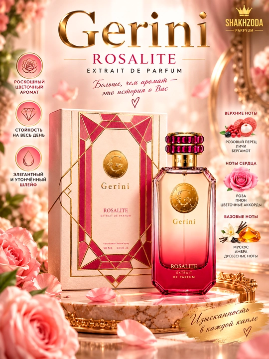 Gerini Rosalite Extrait de Parfum ayollar atiri, 90 ml - 