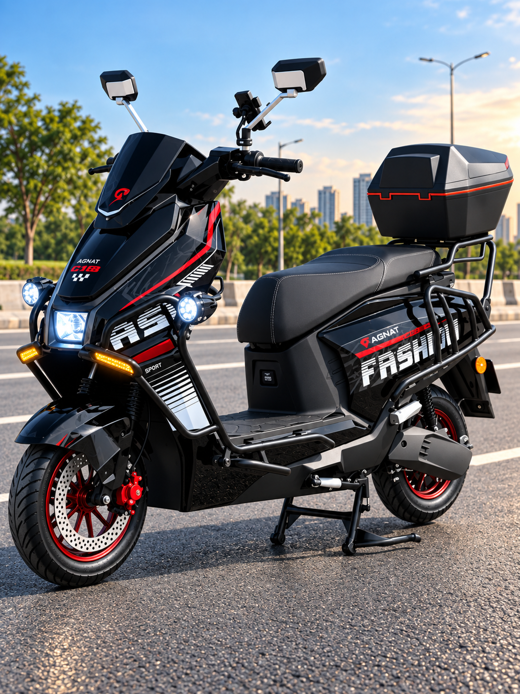 Skuter AGNAT M4, 72V/20Ah 1000W, 60 km/soat, 70 km yurish masofasi - 