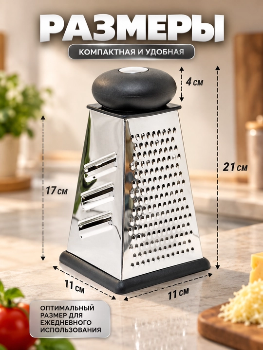 Кухонная тёрка, терка, тёрка для кухни, четырехсторонняя терка, 4 сторонняя терка