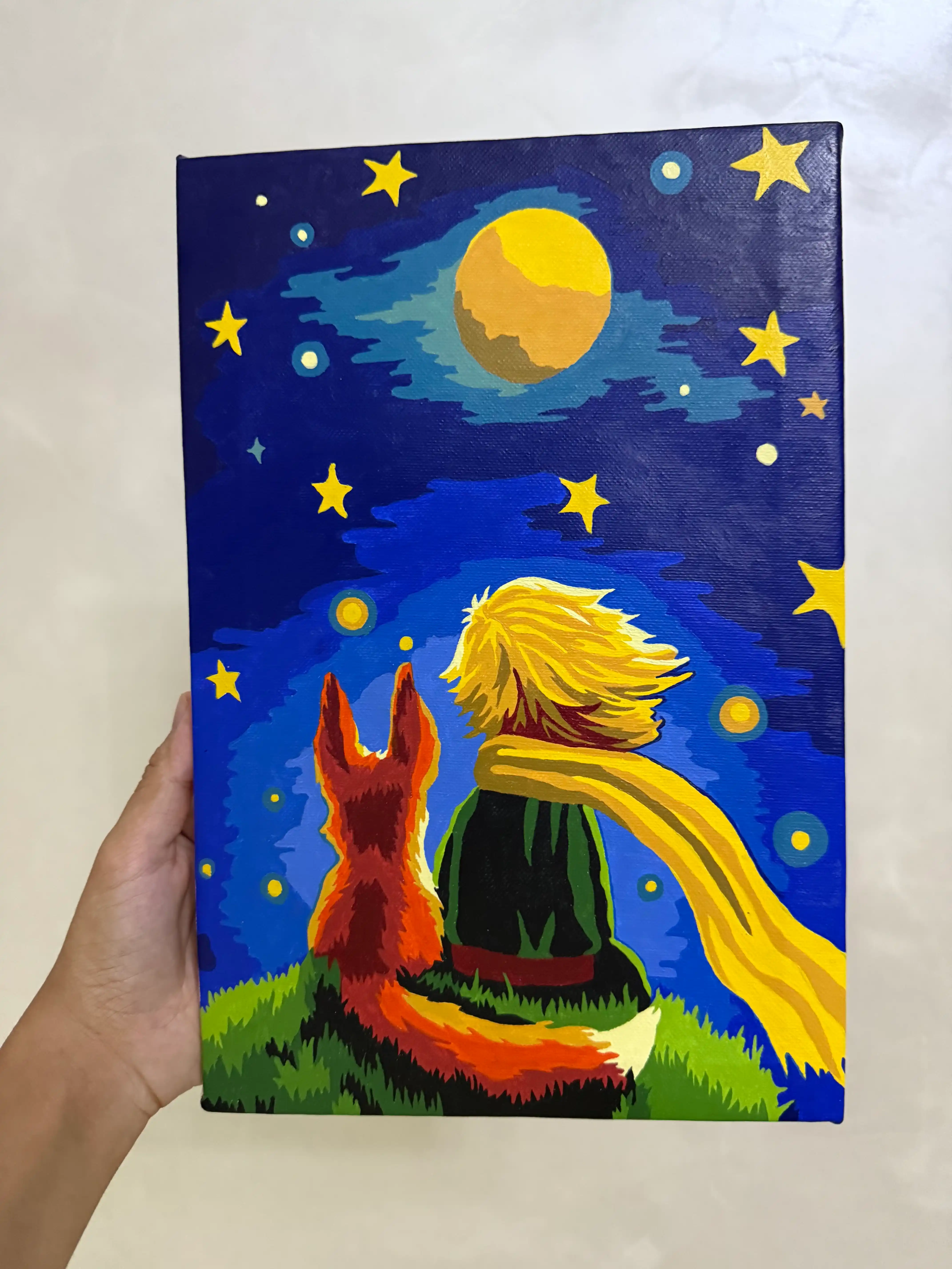 Raqam bo'yicha rasm Skystore ramkaga tortilgan, 20 * 30