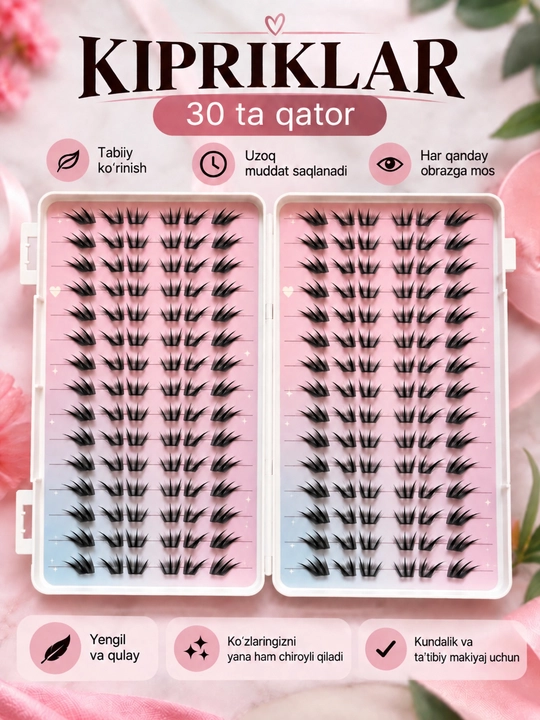 Qo‘shimcha kipriklar, tutamlar, tutamli kipriklar