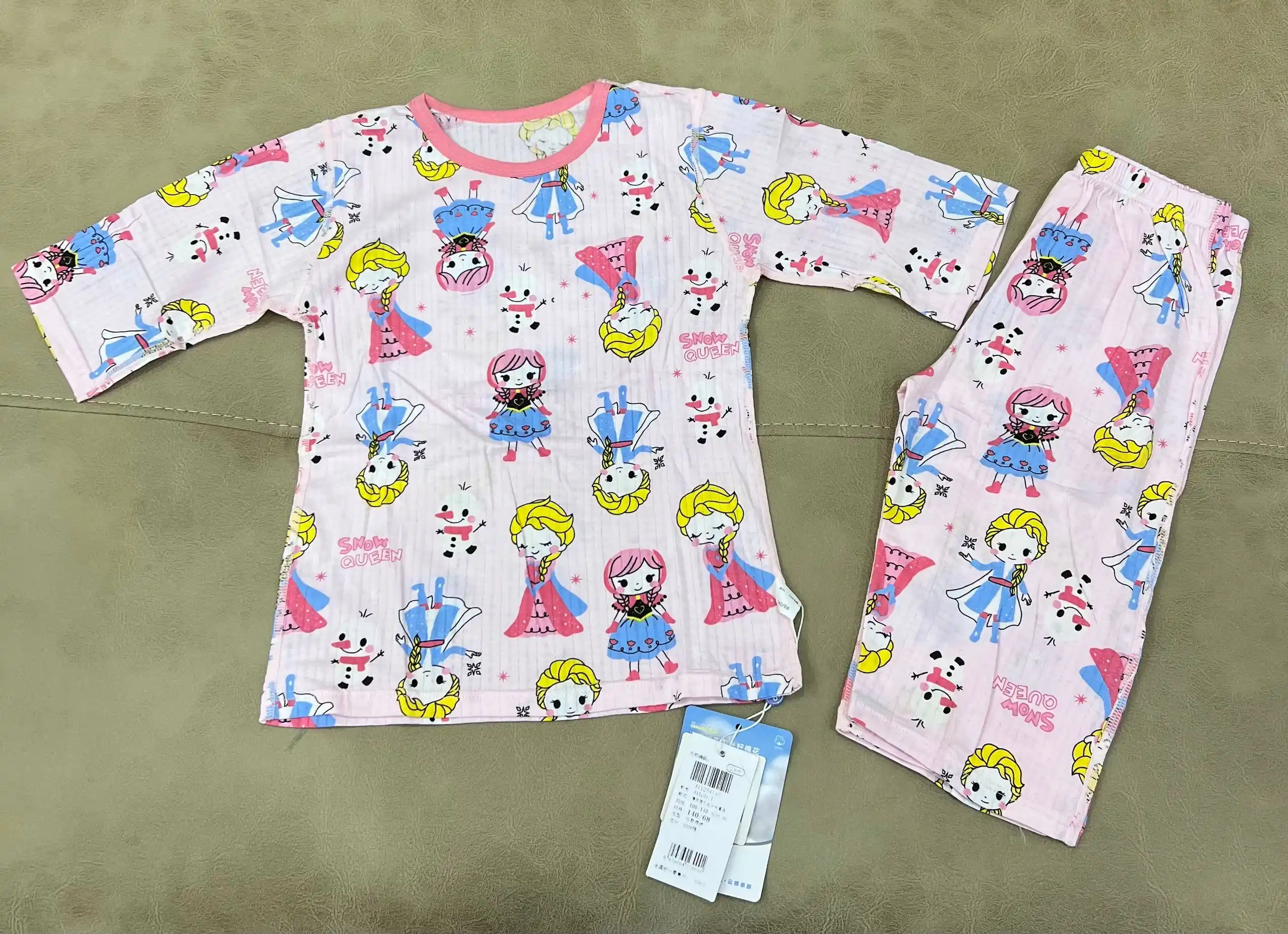 Детская пижама, пижама для девочек, хлопок 2-8 лет