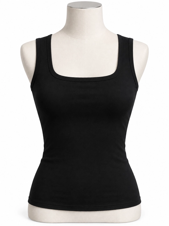 Top mayka, ayollar maykasi, bazaviy mayka, qora kundalik top, keng yelkali qulay model
