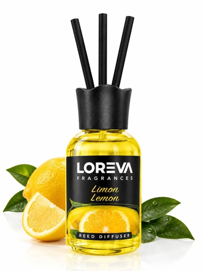 Аромадиффузор для дома Loreva с палочками, освежитель воздуха, Лимон - 