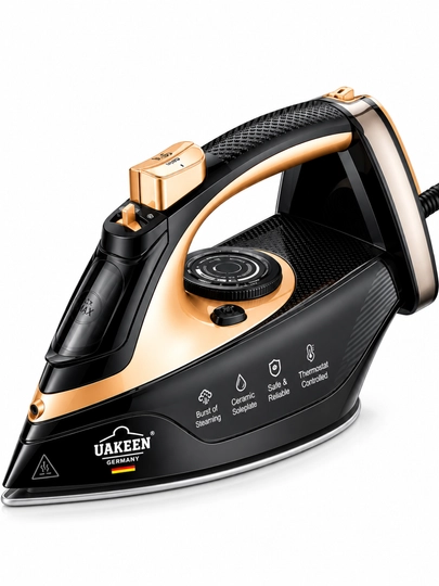 Nano Ceramic keramik taglikli UAKEEN 3000W bug‘ dazmoli