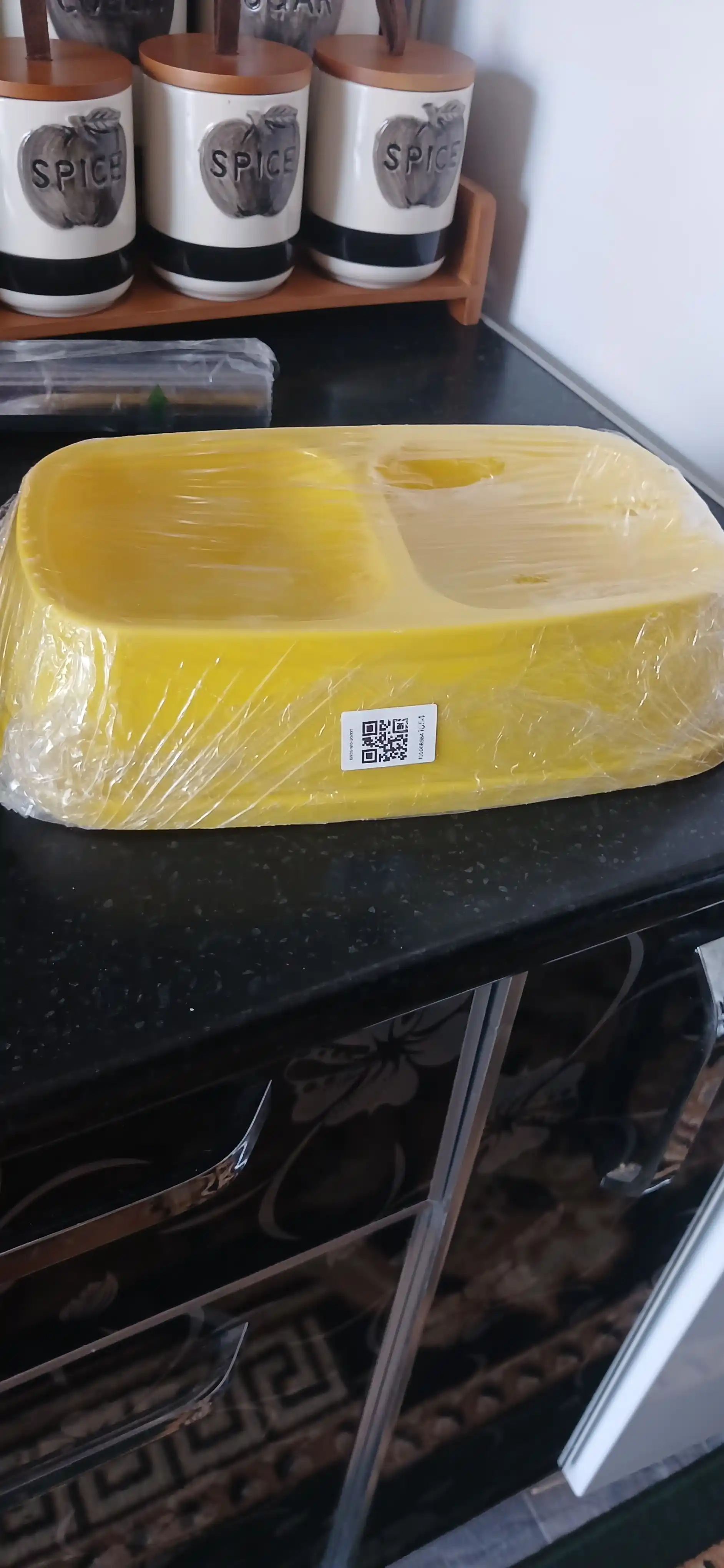 Mushuk va itlar uchun katta ikkitalik ovqat idishi, miska, 27 x 16.5 x 6.5 sm