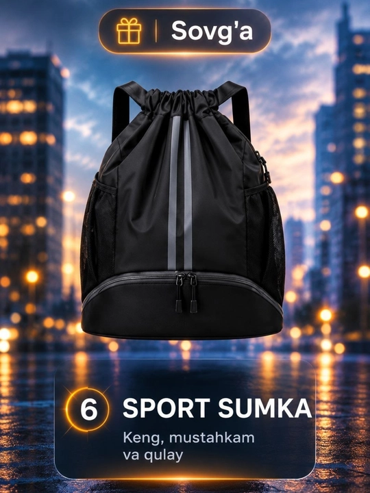 Rashgard erkaklar uchun sport kiyimi sport sumkasi bilan, 6 tasi 1 da, 4 tasi 1 da