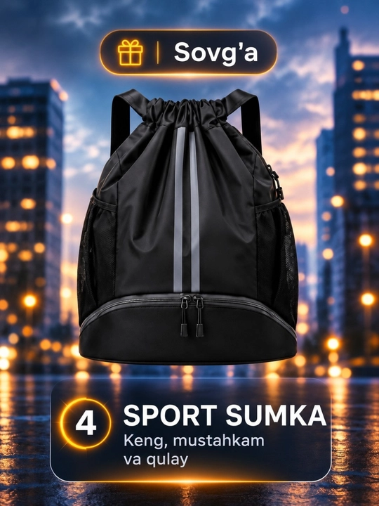 Rashgard erkaklar uchun sport kiyimi sport sumkasi bilan, 6 tasi 1 da, 4 tasi 1 da