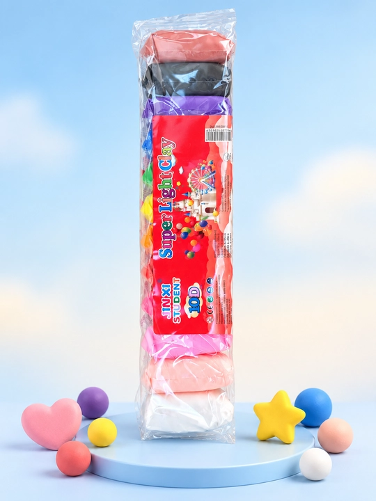 Воздушный лёгкий пластилин Super Light Clay, мягкая масса для лепки, 10 цветов