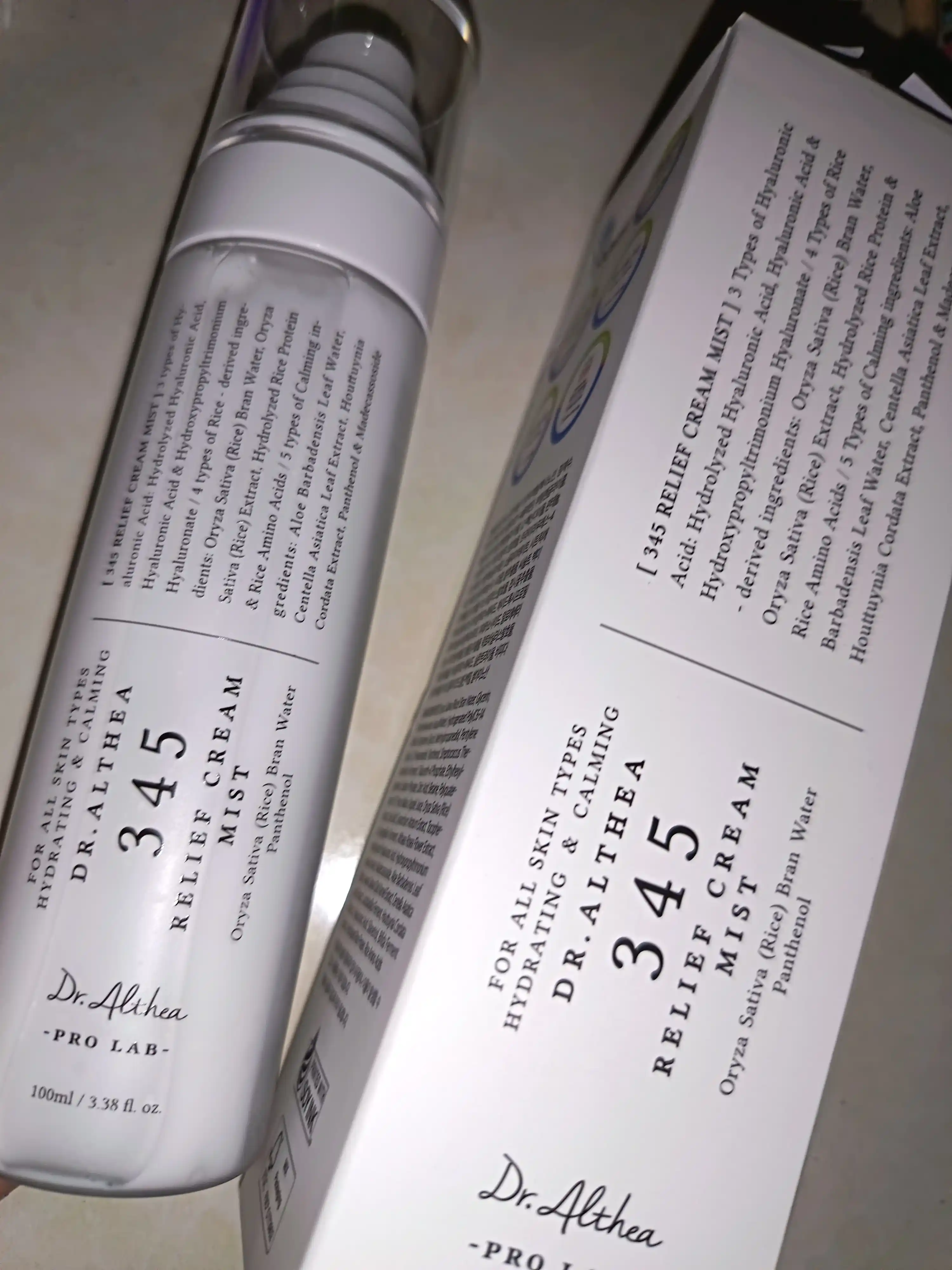 Кремовый спрей мист для лица Dr Althea 345 Relief Cream mist, рис и пантенол, успокаивающий