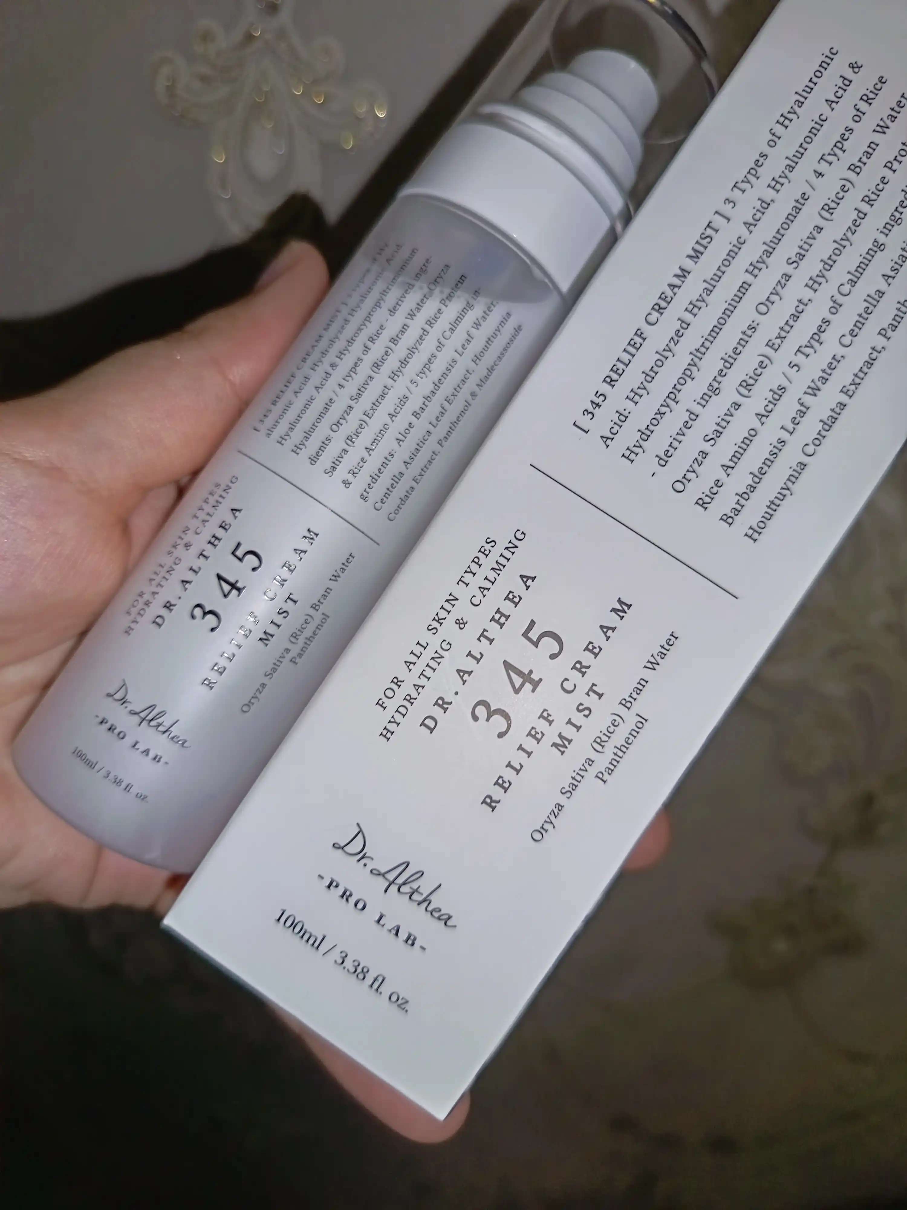 Кремовый спрей мист для лица Dr Althea 345 Relief Cream mist, рис и пантенол, успокаивающий