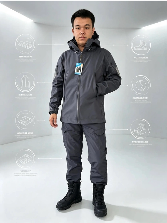 Softshell 5.11 taktik to‘plami - kurtka va shim, qishki, namlikdan himoyalovchi
