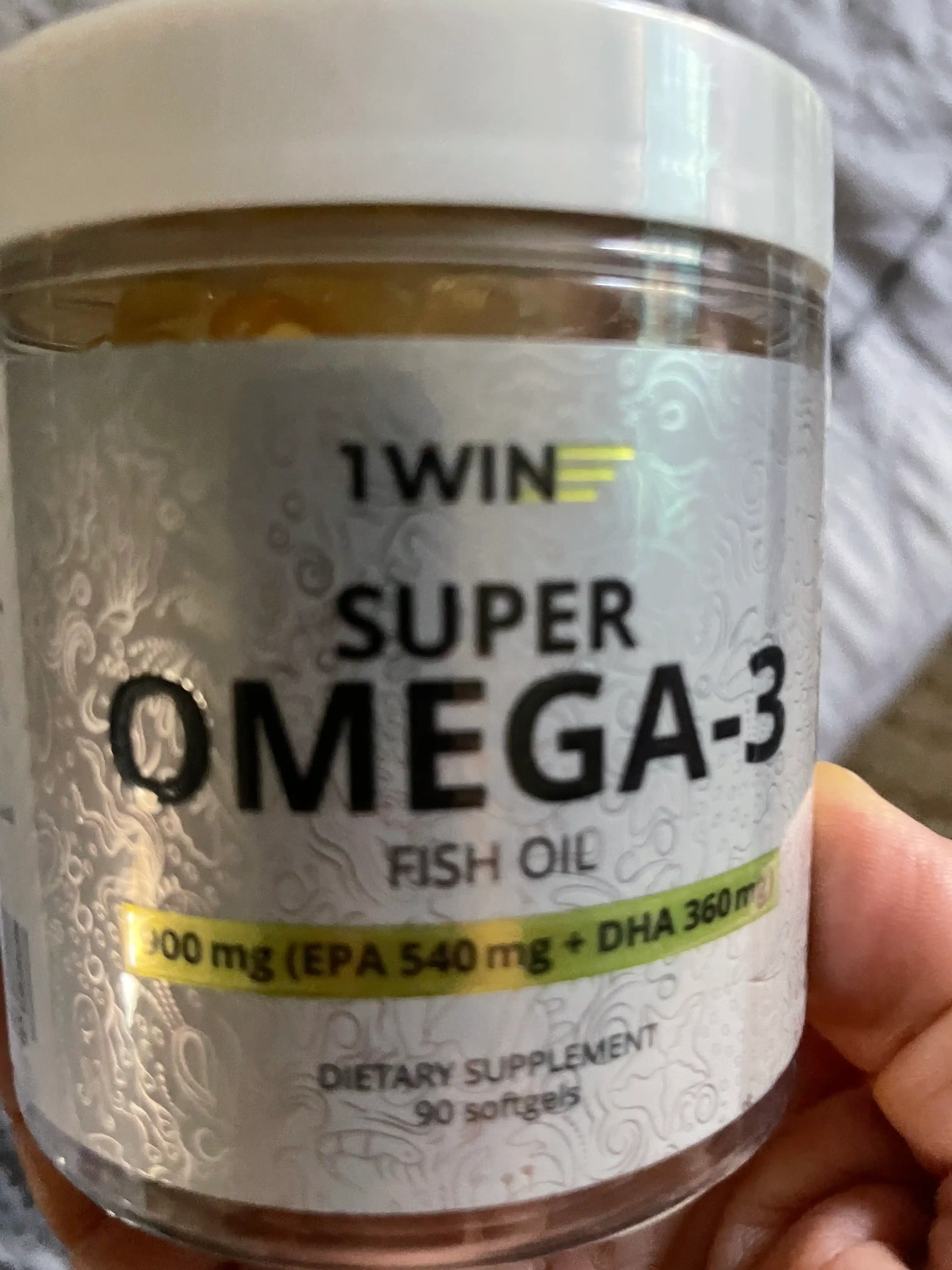 Omega-3 1WIN, рыбий жир из анчоусов, витамины для сердца, мозга и иммунитета, 900 мг