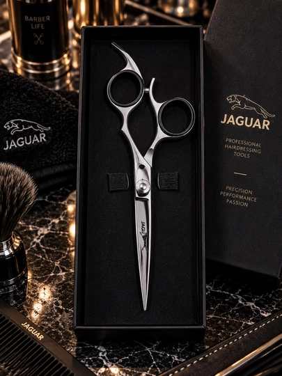 Оригинальные профессиональные парикмахерские ножницы JAGUAR, с футляром - 