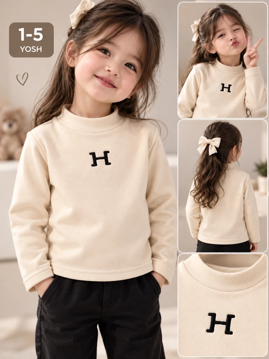 Qizlar uchun uzun yengli longsliv, H harfi bilan, 1-5 yosh - 