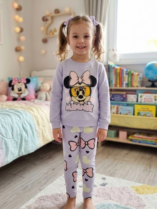 Pijama qizchalar uchun 1-8 yosh 100% paxta - 