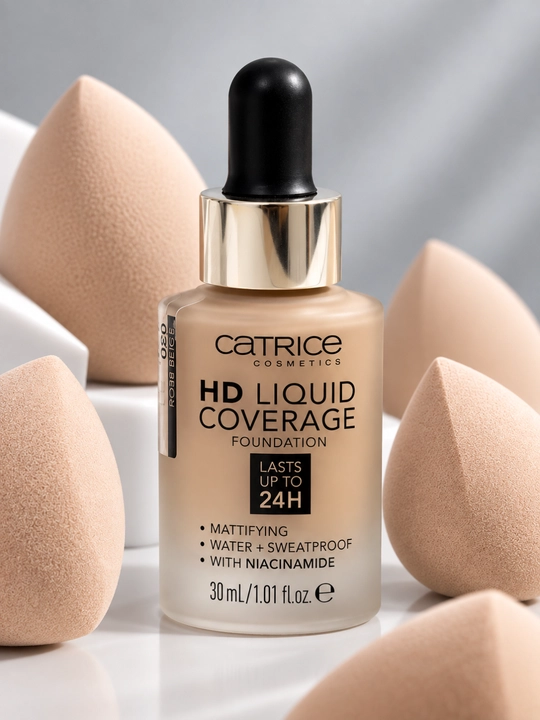 Catrice HD Liquid Coverage Foundation — жидкий тональный крем HD